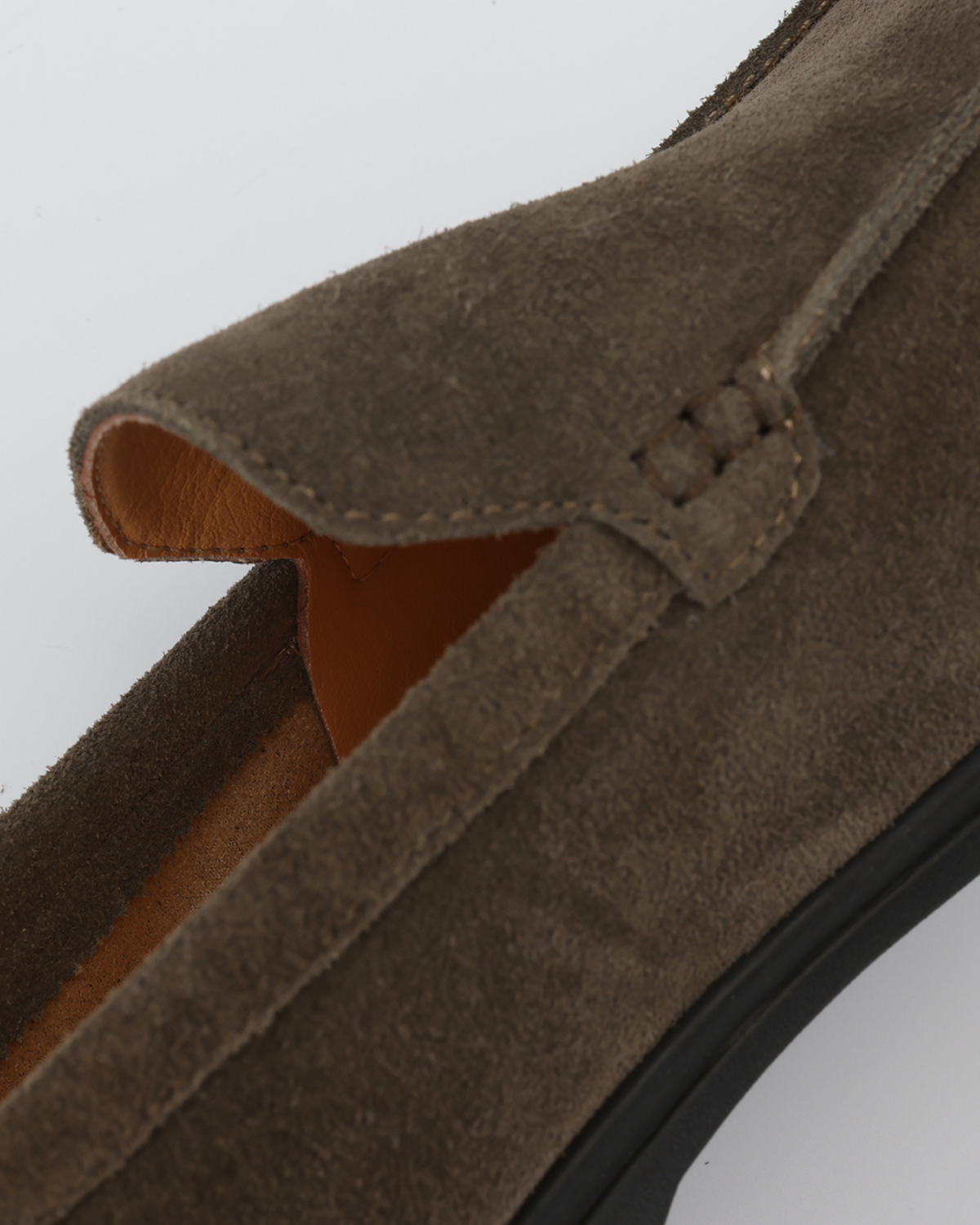 Black Sole Suede Loafers