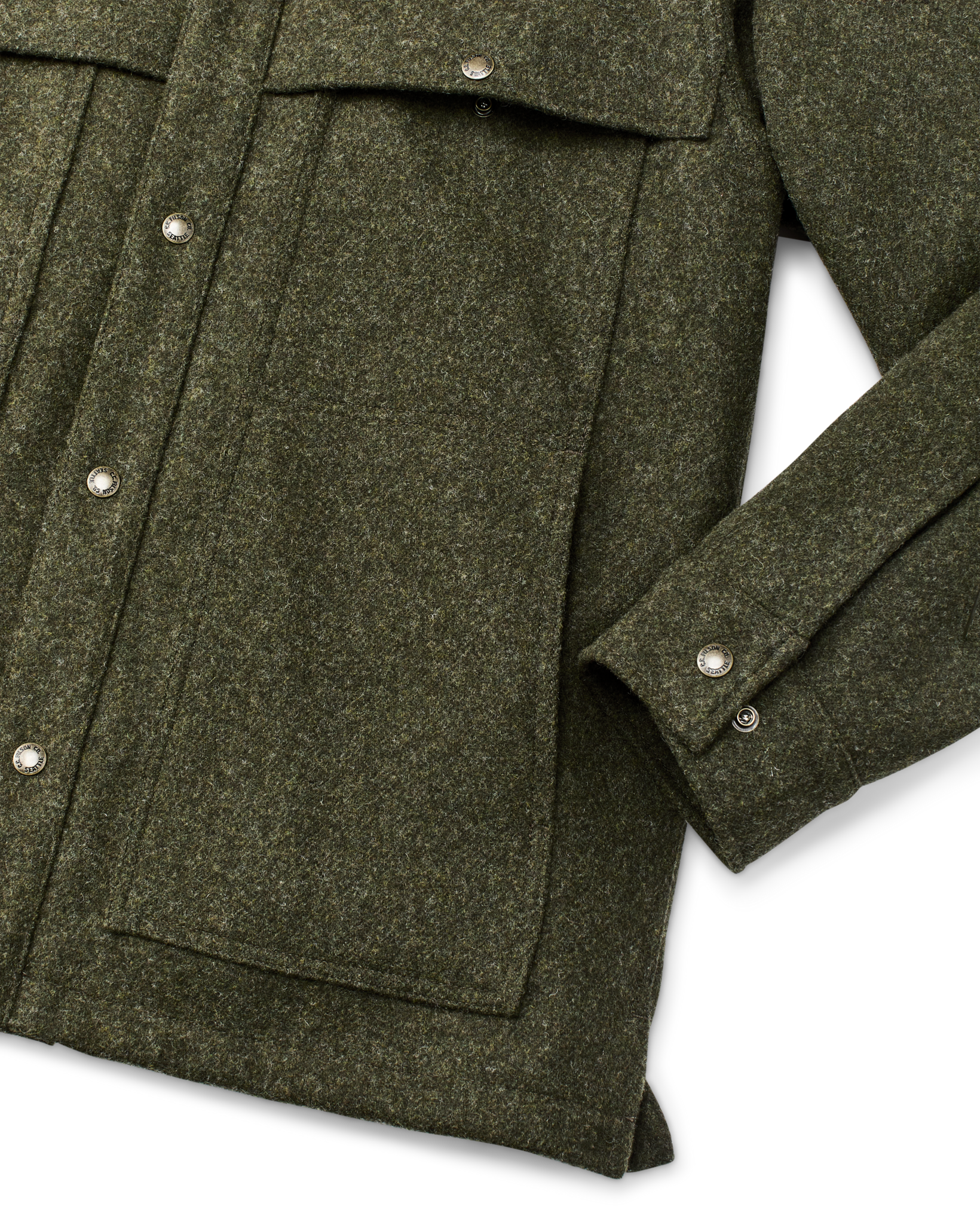 Mackinaw Wool Cape Coat - Forest Green