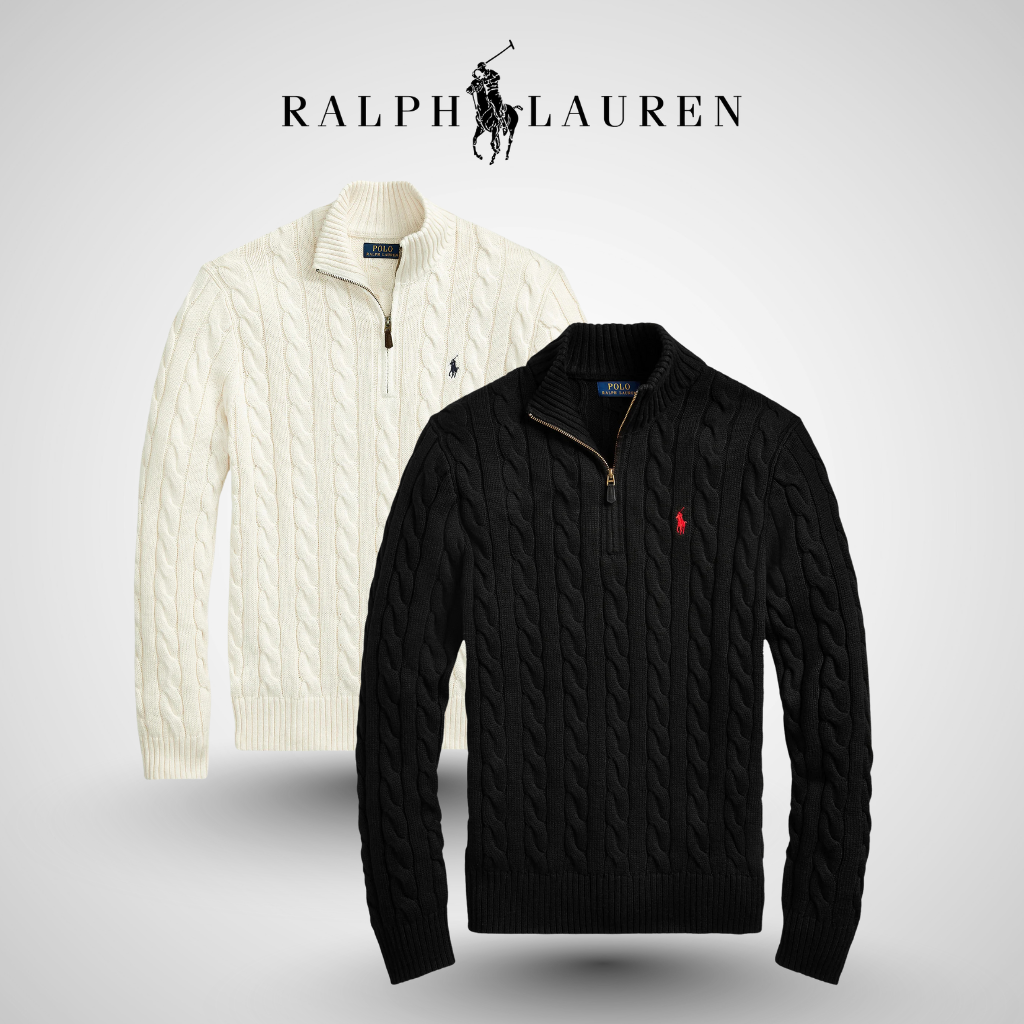 Zipped twisted pull 1/4 in premium cotton RL