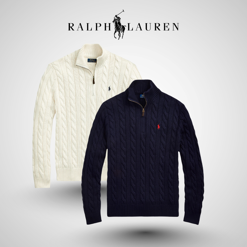 Zipped twisted pull 1/4 in premium cotton RL