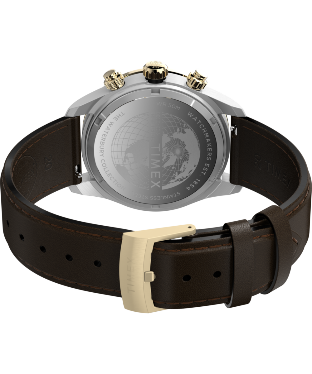 Waterbury Heritage Chronograph 39 mm Leather Strap Watch