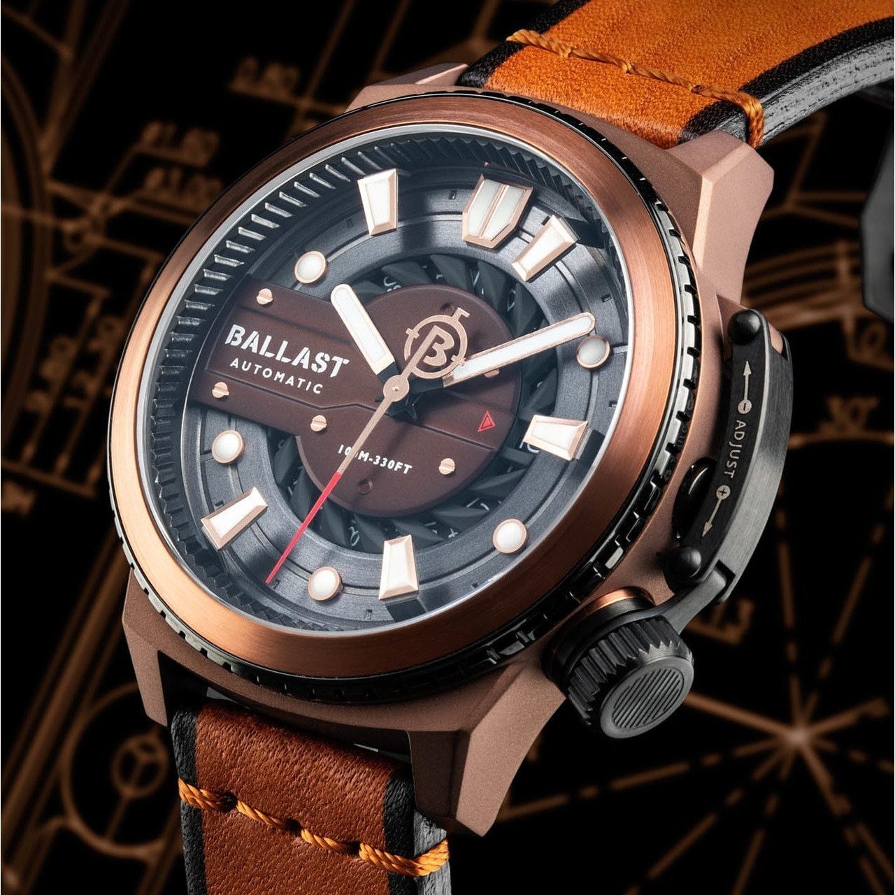 Ballast Trafalgar Titanium Automatic Rose Gold Brown