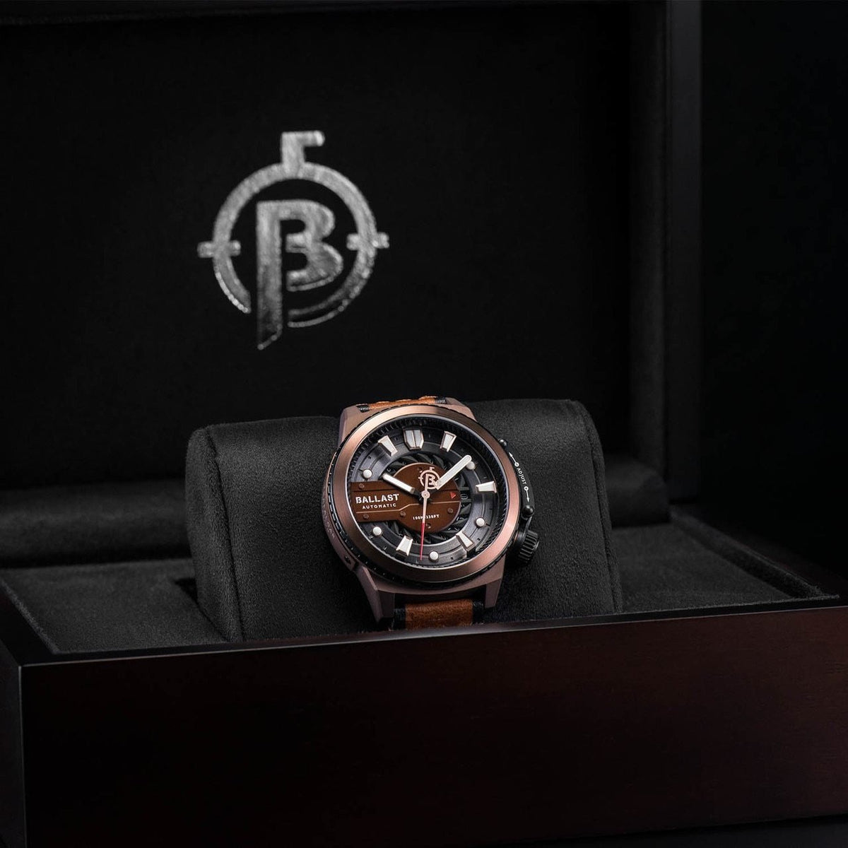 Ballast Trafalgar Titanium Automatic Rose Gold Brown