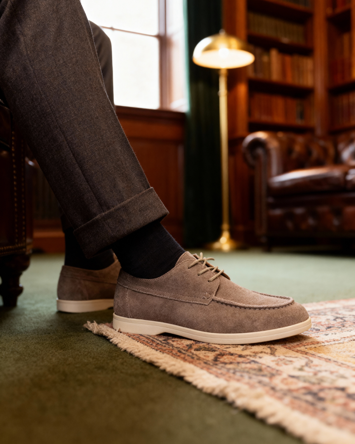 Premium Lace-Up Suede Shoes