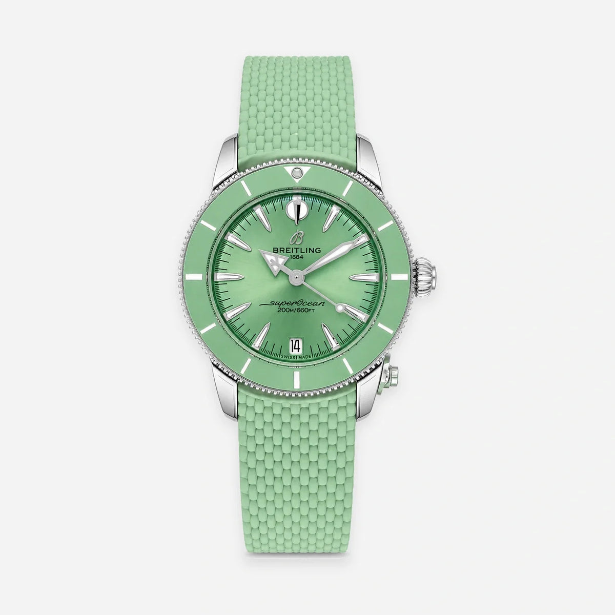 BREITLING Superocean Heritage Automatic 36 mm Green Rubber Women's Watch