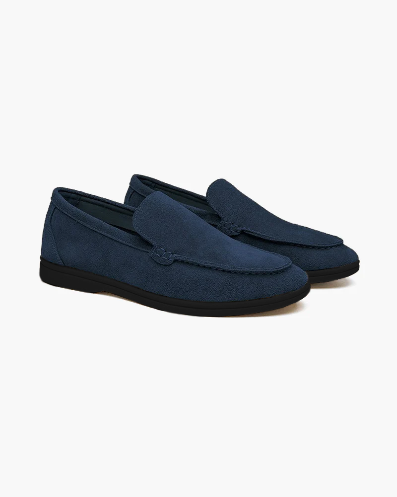 Black Sole Suede Loafers