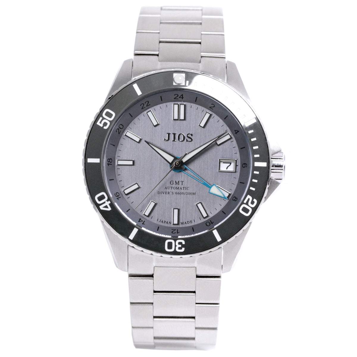 GMT DIVER’S 104 Biwa Lake Kasumi dial 200m water resistance stainless steel band