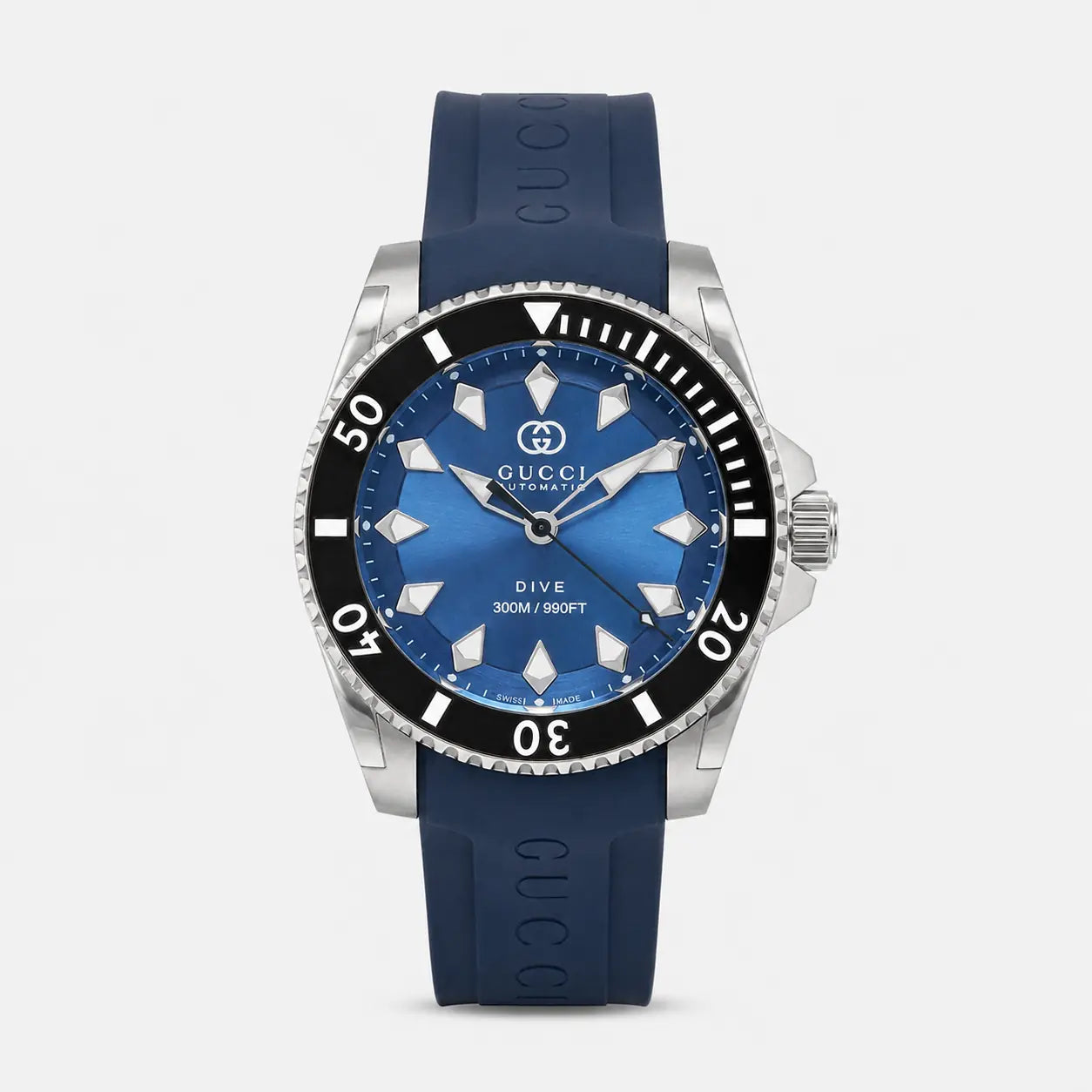 GUCCI Dive Automatic Stainless Steel 40 mm Blue Dial/Rubber Men's Watch
