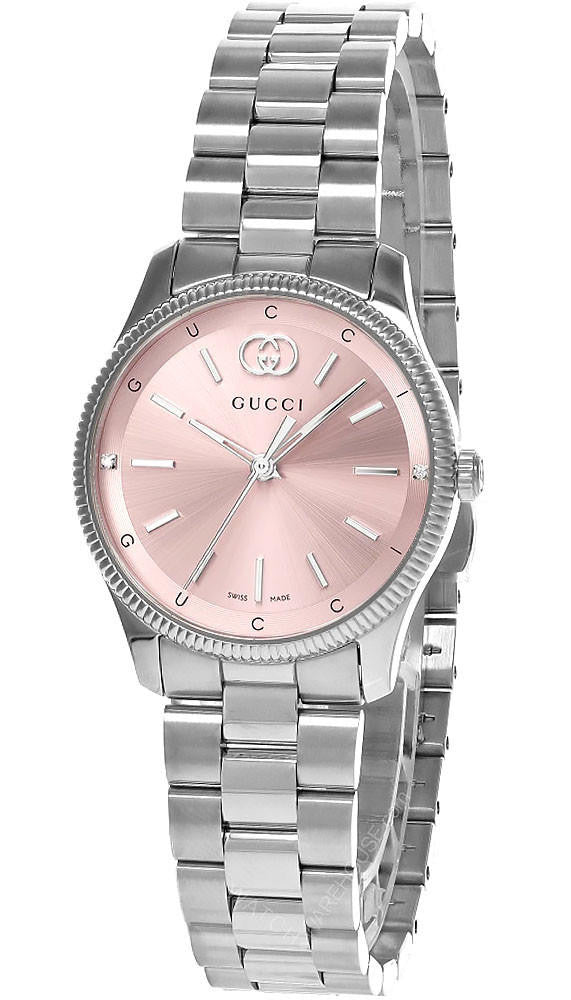 GUCCI G-Timeless 29 mm Stainless Steel Pink Dial Women's Watch