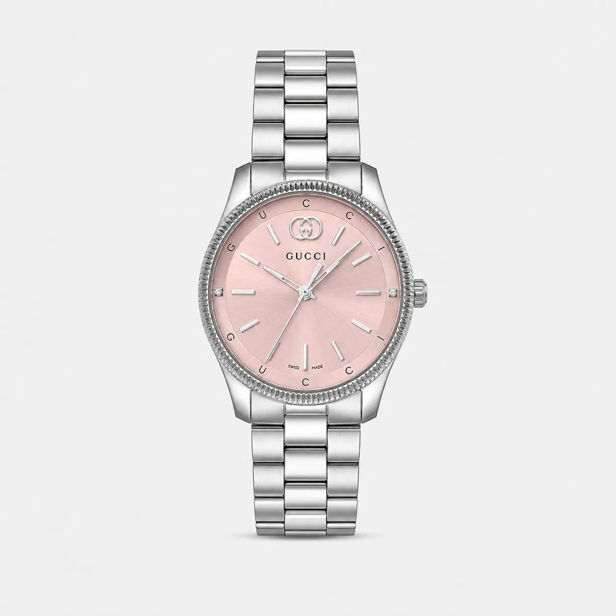 GUCCI G-Timeless 29 mm Stainless Steel Pink Dial Women's Watch
