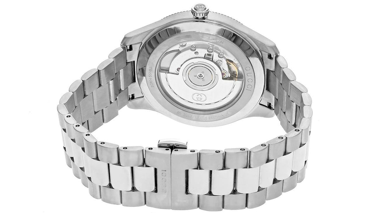 GUCCI G-Timeless Automatic 40 mm Stainless Steel Silver Dial Two-Tone Men's Watch