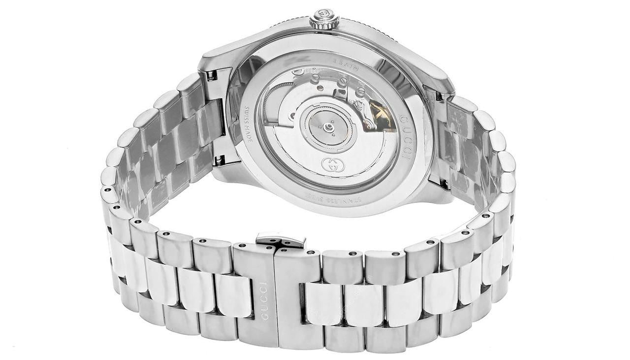 GUCCI G-Timeless Automatic 40 mm Stainless Steel Black Dial Men's Watch