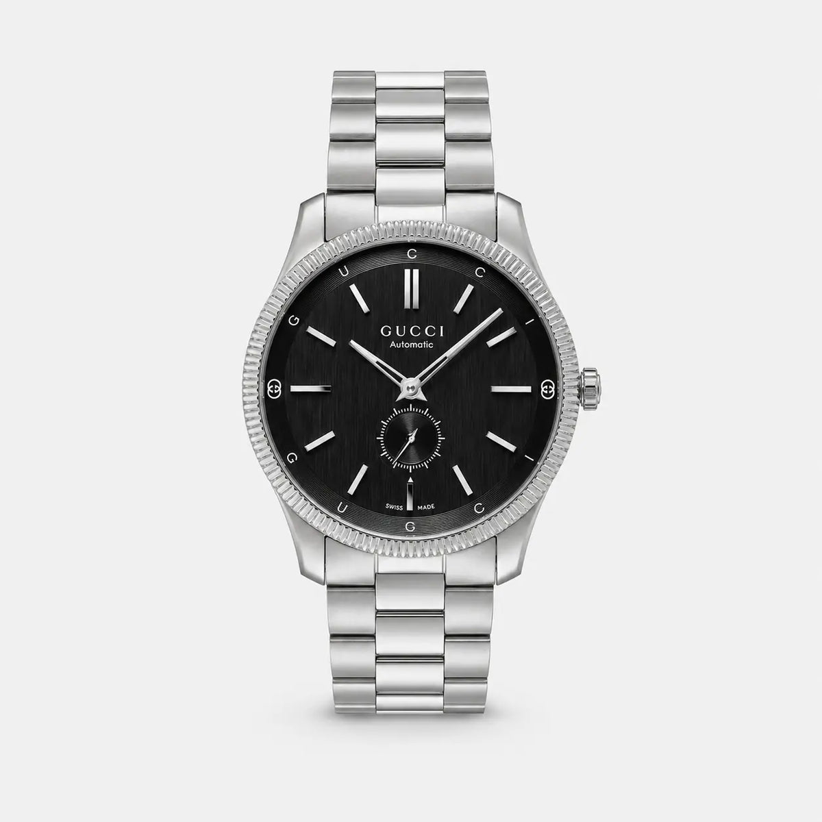 GUCCI G-Timeless Automatic 40 mm Stainless Steel Black Dial Men's Watch