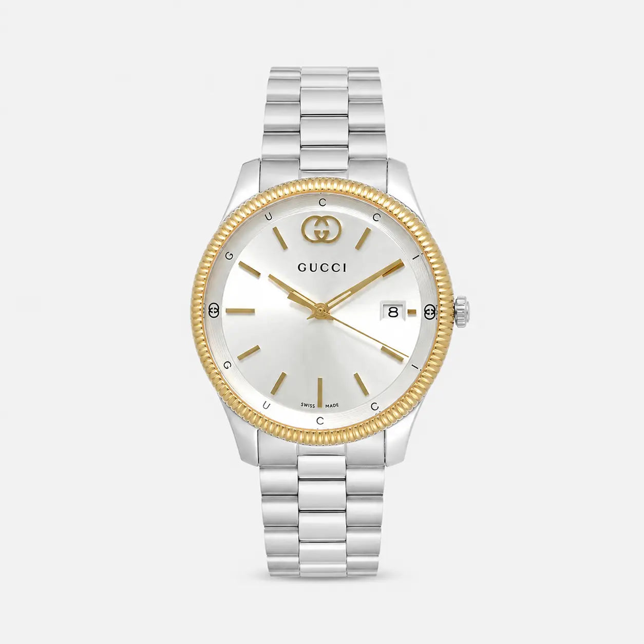 GUCCI G-Timeless Quartz 38 mm Yellow Gold Bezel Men's Watch