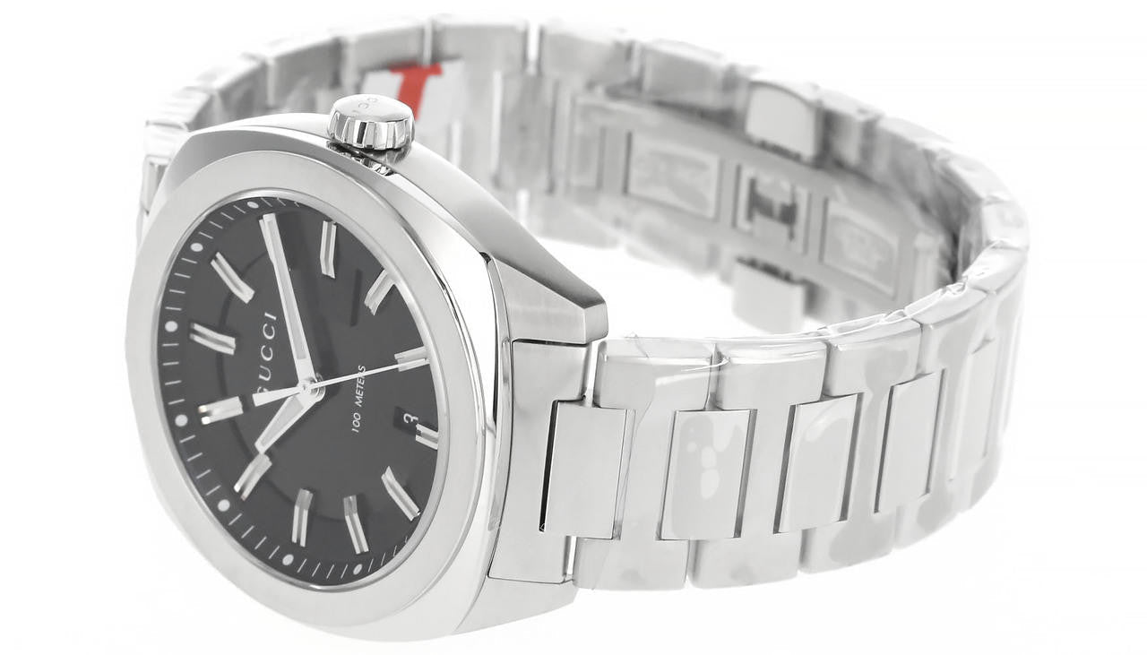 GUCCI GG2570 40 mm Quartz Stainless Steel Black Dial Men's Watch