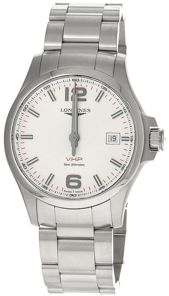 LONGINES Conquest V.H.P Stainless Steel 43 mm Silver Dial Men's Watch