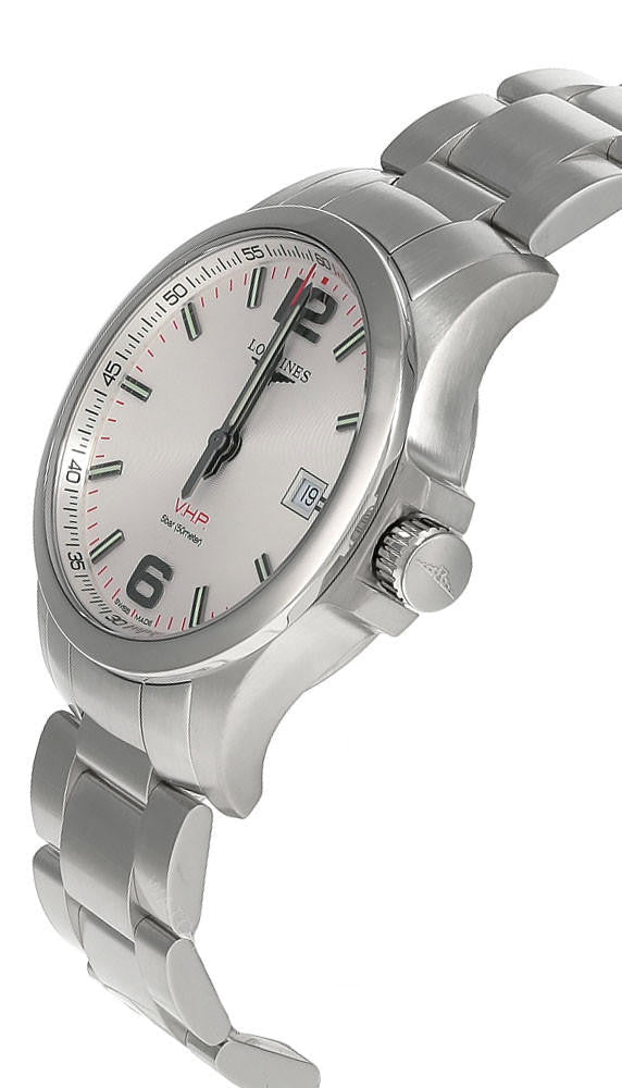 LONGINES Conquest V.H.P Stainless Steel 43 mm Silver Dial Men's Watch