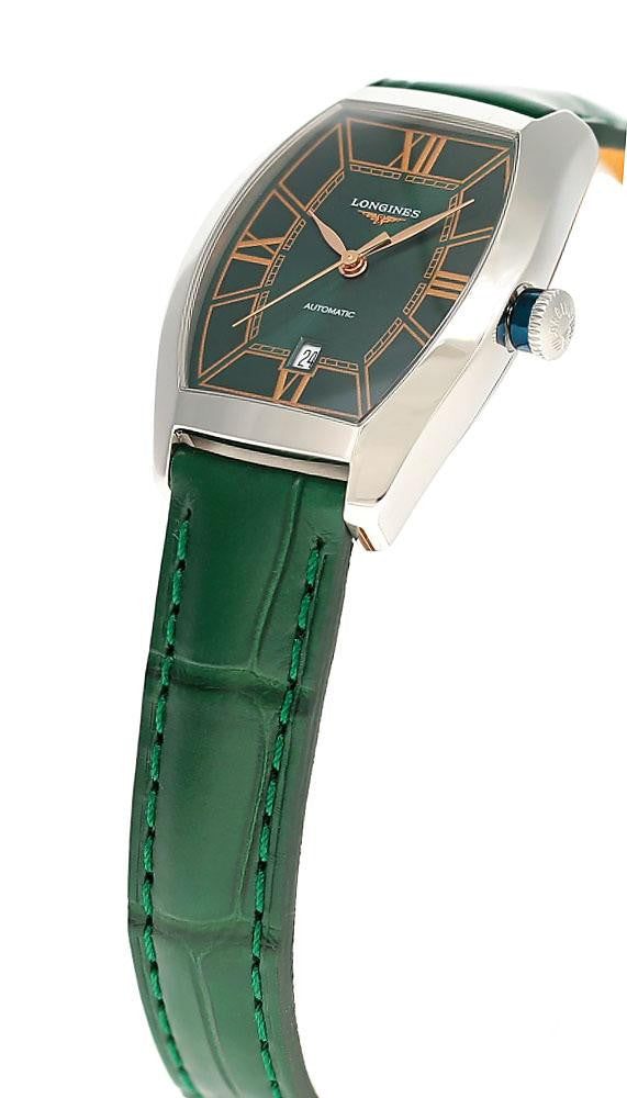 LONGINES Evidenza Automatic 30 mm Green Dial Leather Women's Watch