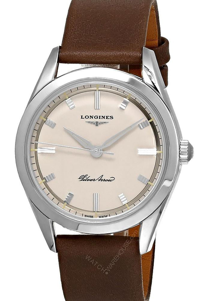 LONGINES Silver Arrow Automatic 38.5 mm Leather Men's Watch