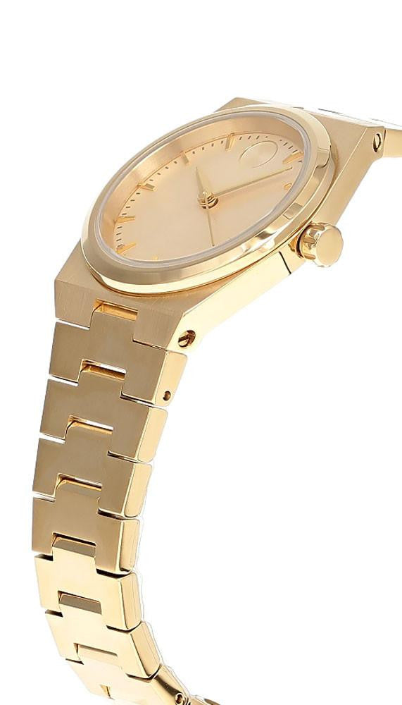 MOVADO Bold Quest Mini Quartz Stainless Steel 28 mm Gold-Tone Women's Watch