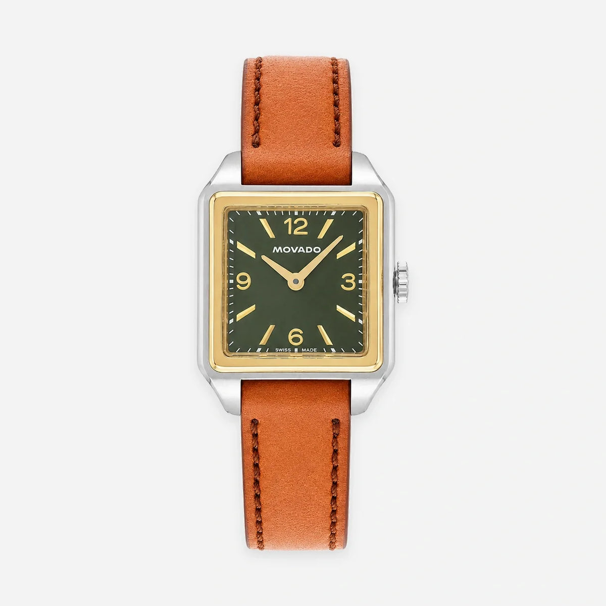 MOVADO Heritage 1917 Quartz 34 mm Green Dial Leather Women's Watch