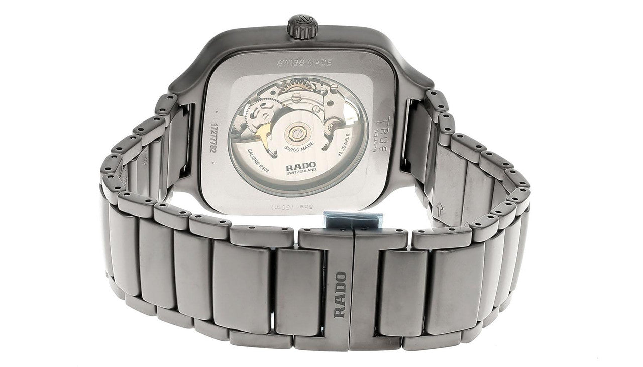 RADO True Square Automatic Stainless Steel 38 mm Skeleton Dial Men's Watch