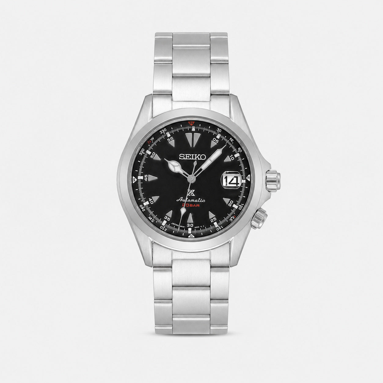 SEIKO Prospex Alpinist Stainless Steel 39.5 mm Black Dial Men's Watch