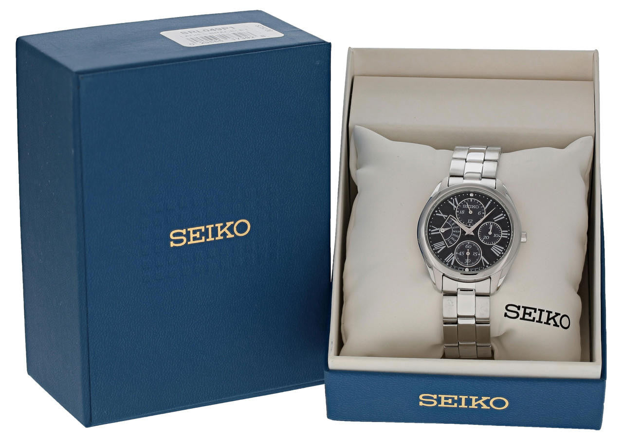 SEIKO Quartz 35 mm Black Dial Stainless Steel Women's Watch