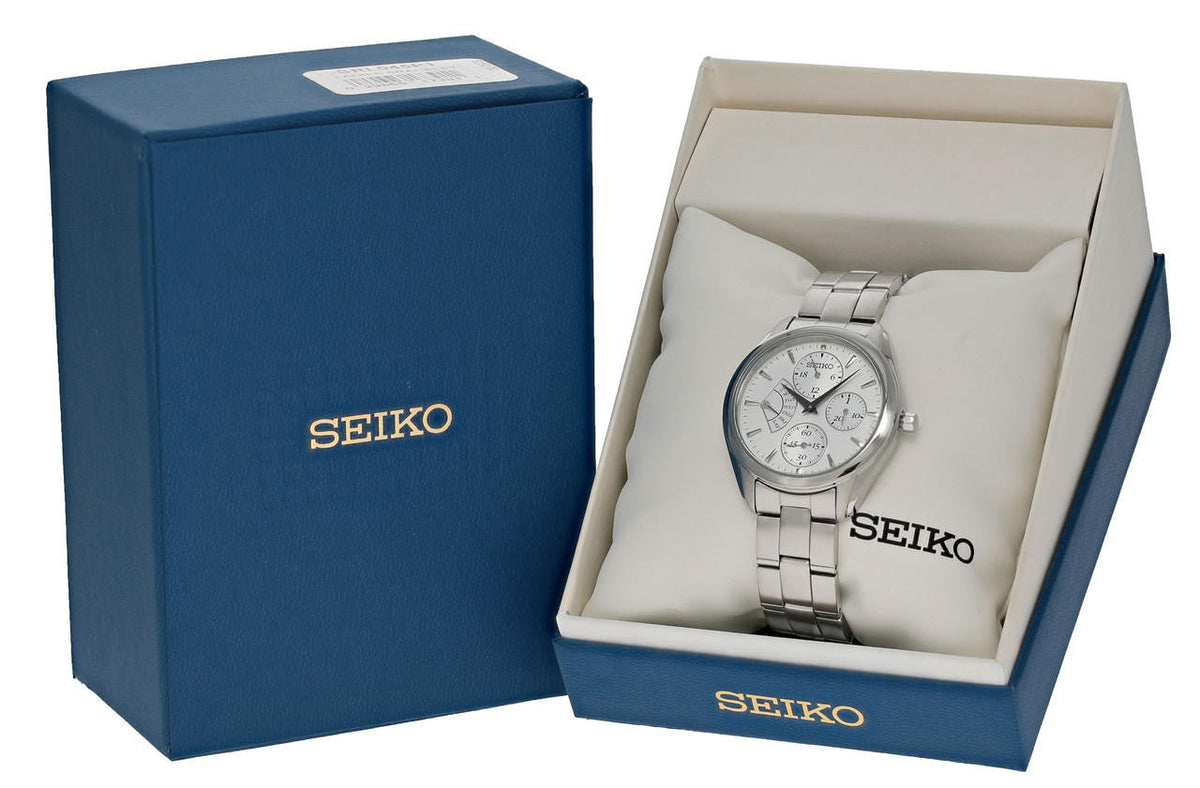 SEIKO Quartz 35 mm White Dial Stainless Steel Women's Watch