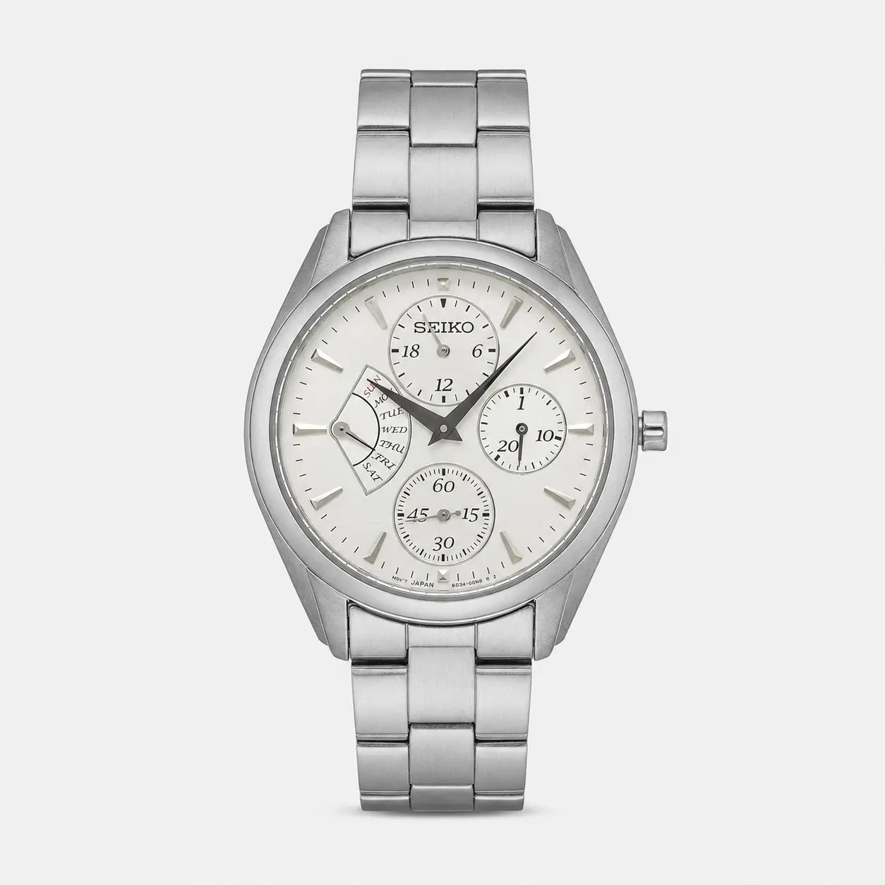 SEIKO Quartz 35 mm White Dial Stainless Steel Women's Watch
