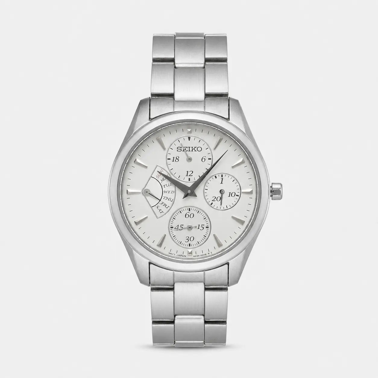SEIKO Quartz 35 mm White Dial Stainless Steel Women's Watch