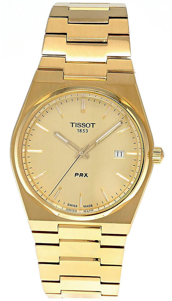 TISSOT PRX 39.5 mm Quartz Stainless Steel Gold Dial Men's Watch