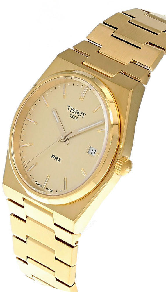 TISSOT PRX 39.5 mm Quartz Stainless Steel Gold Dial Men's Watch