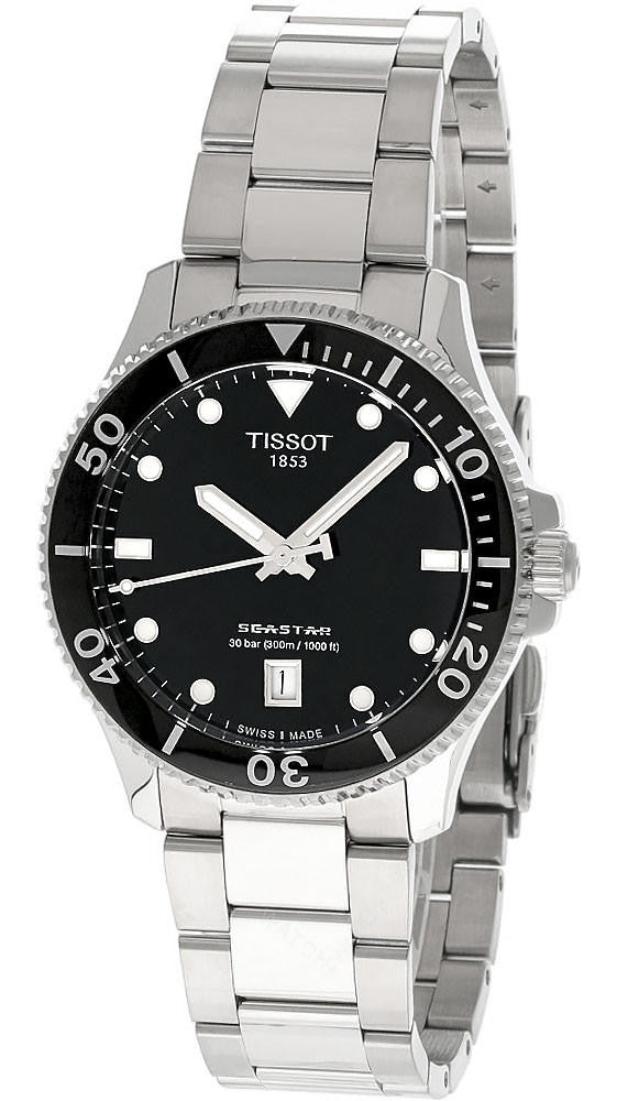 TISSOT Seastar 1000 Black Dial 40 mm Stainless Steel Men's Watch