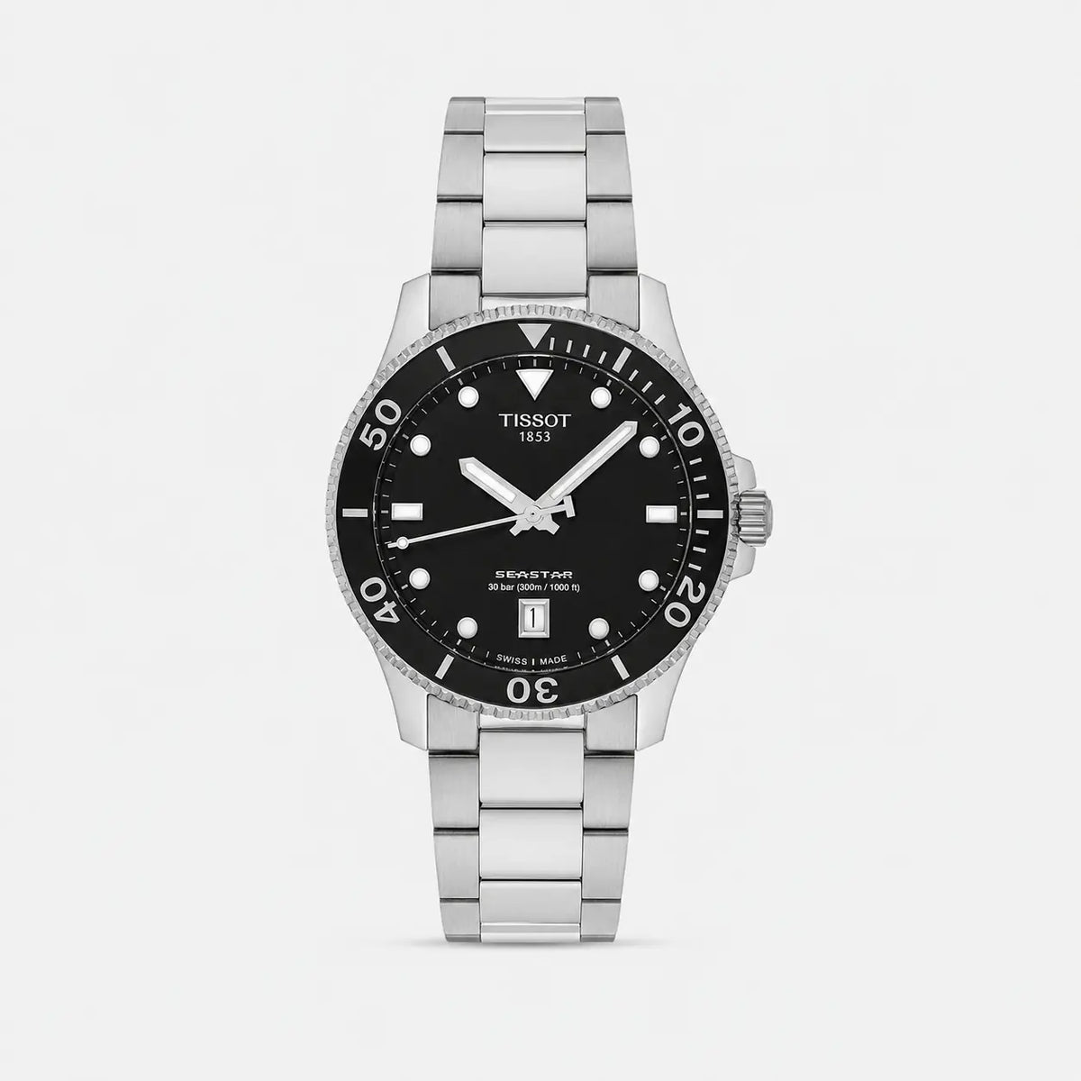 TISSOT Seastar 1000 Black Dial 40 mm Stainless Steel Men's Watch
